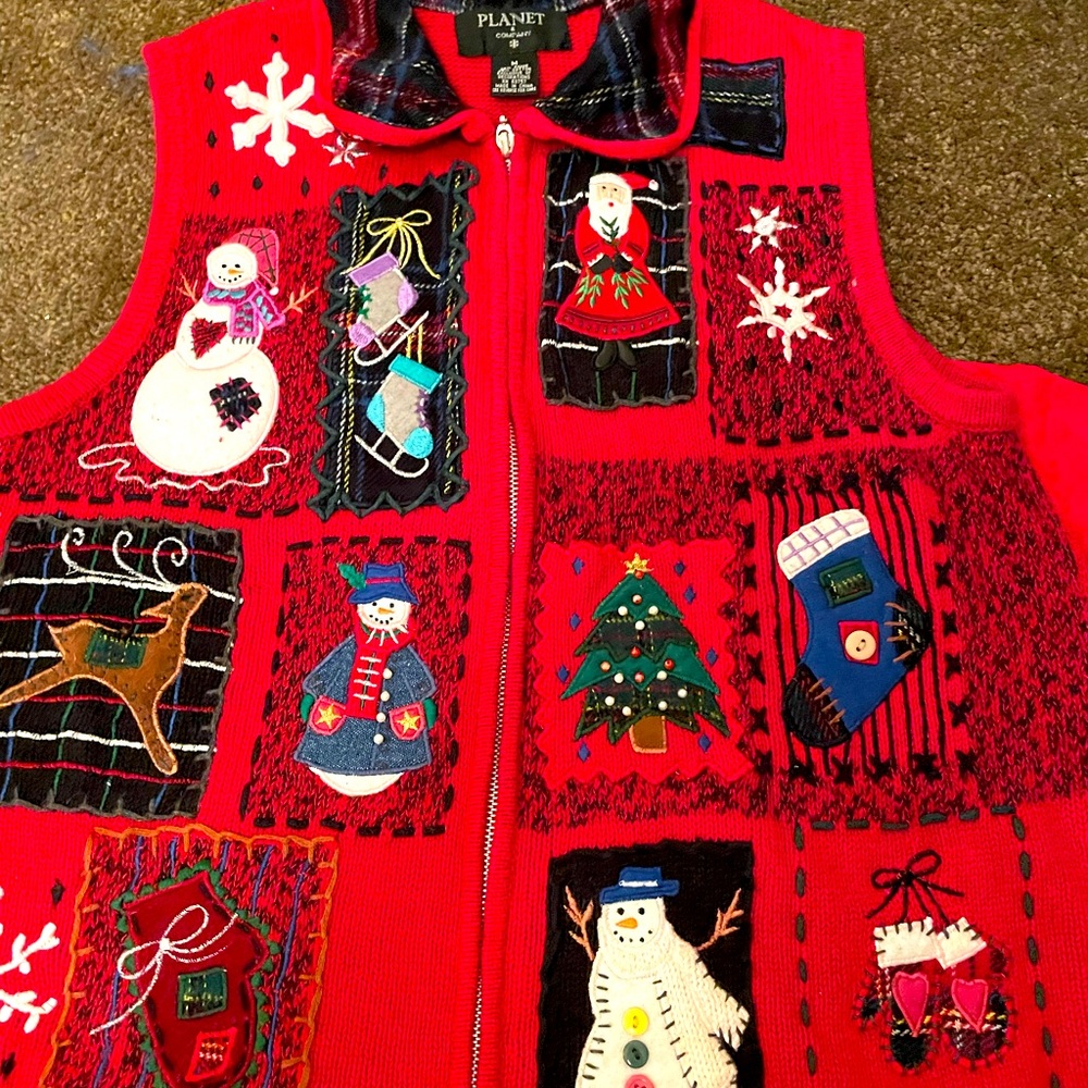 Christmas vest, lightly worn, women’s size medium